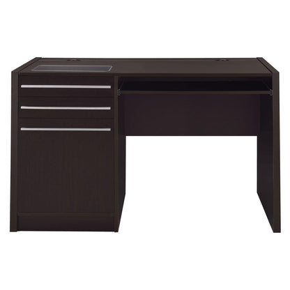 Halston Rectangular Connect-it Office Desk Cappuccino 800702