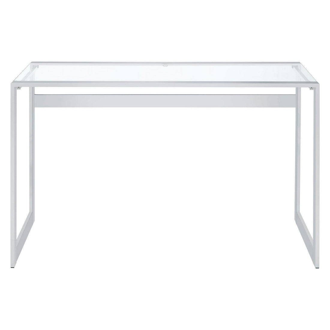 Hartford Glass Top Writing Desk Chrome 800746