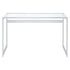 Hartford Glass Top Writing Desk Chrome 800746