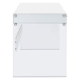 Dobrev 2-drawer Writing Desk Glossy White and Clear 800829