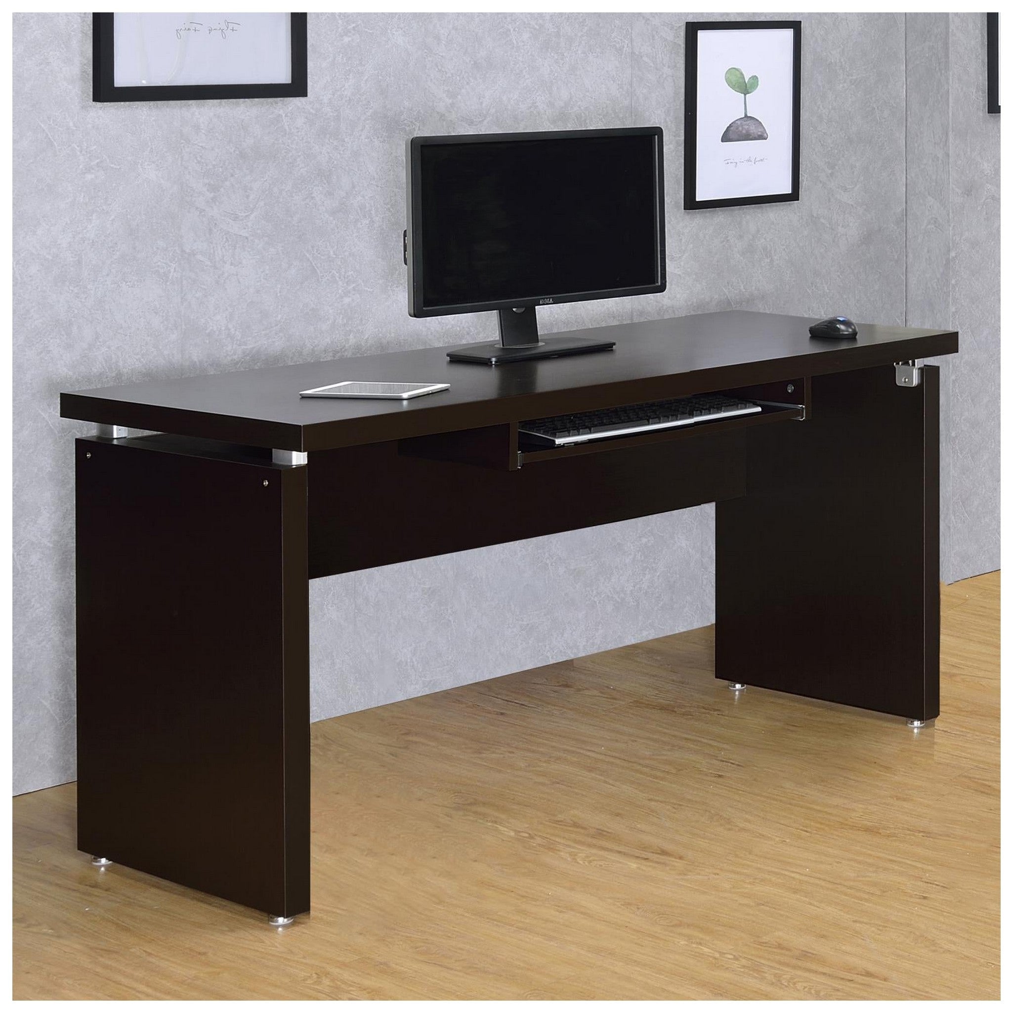 Skylar Computer Desk with Keyboard Drawer Cappuccino 800891