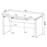 Skylar Computer Desk with Keyboard Drawer Cappuccino 800891