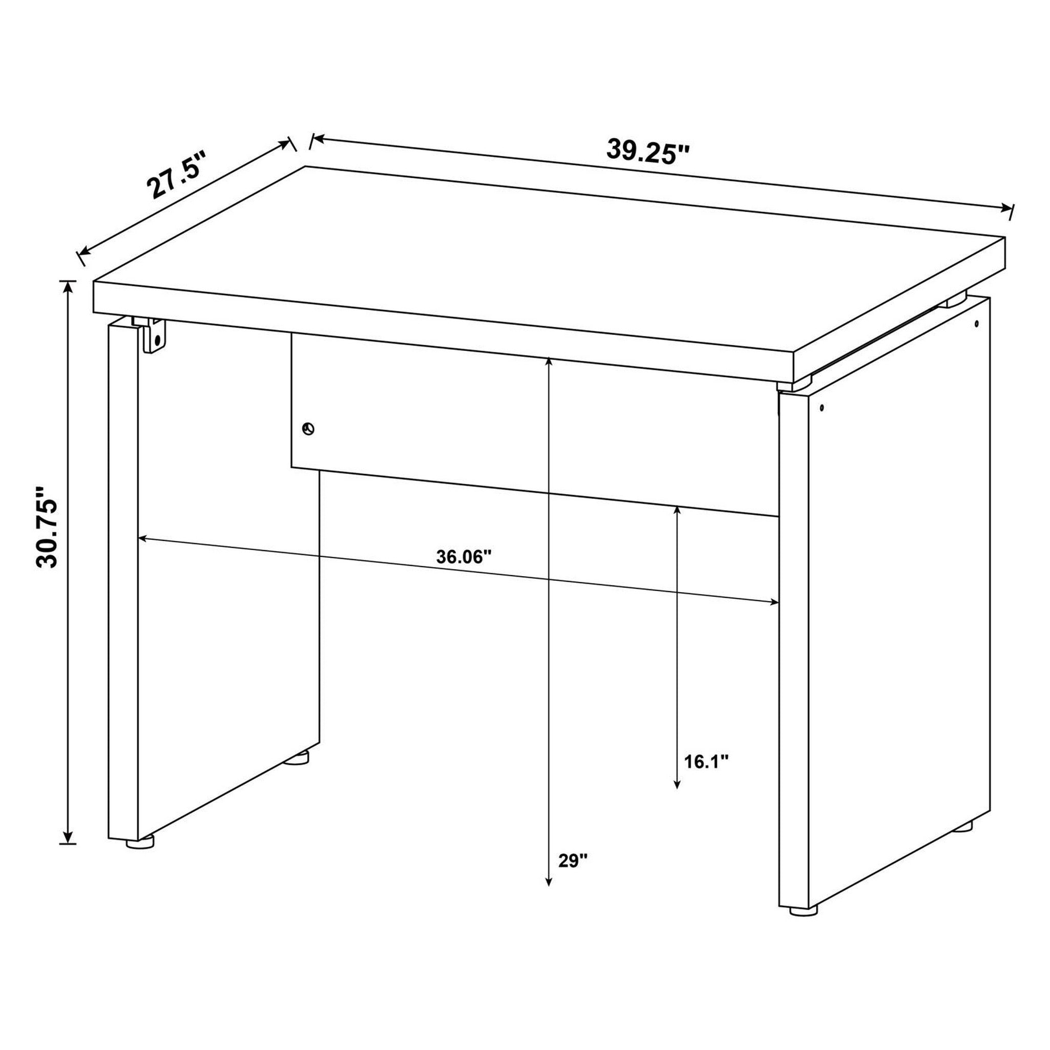 Skylar Extension Desk Cappuccino 800892