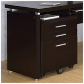 Skylar 3-drawer Mobile File Cabinet Cappuccino 800894