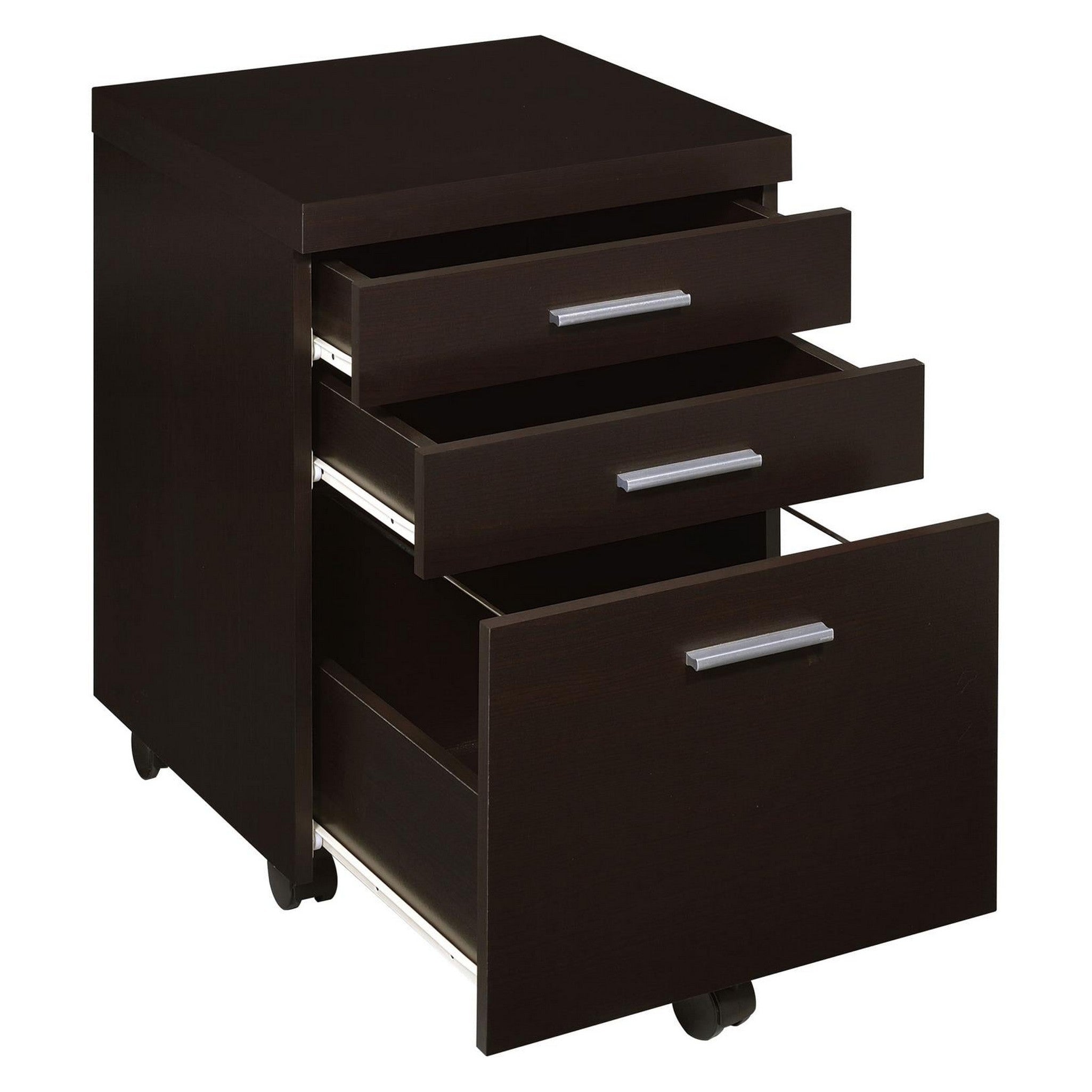 Skylar 3-drawer Mobile File Cabinet Cappuccino 800894