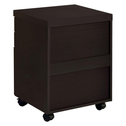 Skylar 3-drawer Mobile File Cabinet Cappuccino 800894