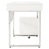 Whitman 4-drawer Writing Desk Glossy White 800897