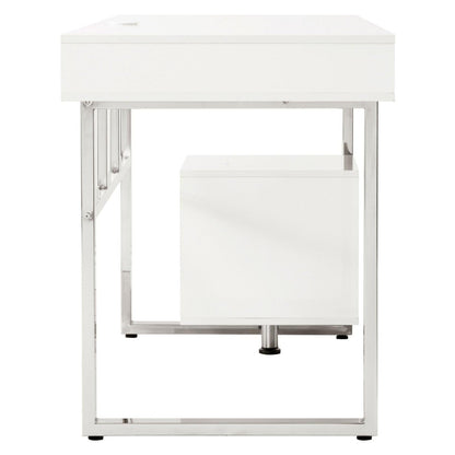 Whitman 4-drawer Writing Desk Glossy White 800897