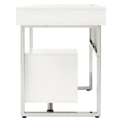 Whitman 4-drawer Writing Desk Glossy White 800897