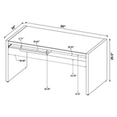 Skeena Computer Desk with Keyboard Drawer Cappuccino 800901