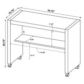 Skeena Mobile Return with Casters Cappuccino 800902