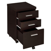 Skeena 3-drawer Mobile Storage Cabinet Cappuccino 800903