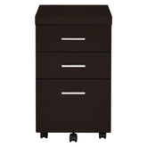 Skeena 3-drawer Mobile Storage Cabinet Cappuccino 800903