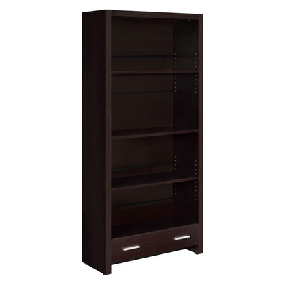 Skylar 5-shelf Bookcase with Storage Drawer Cappuccino 800905