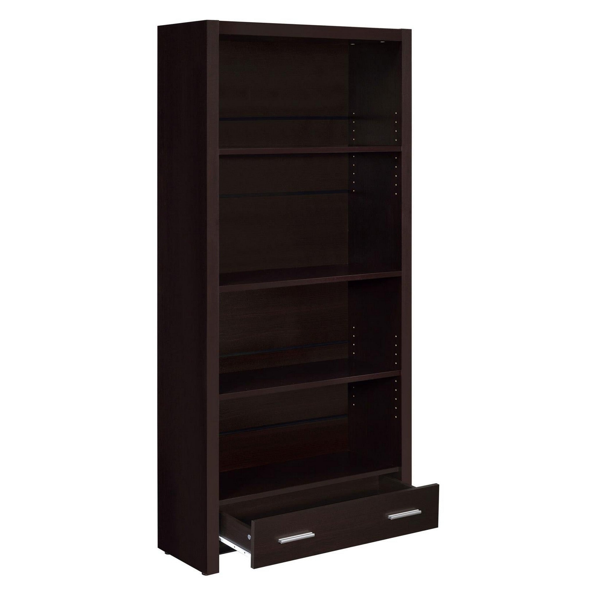 Skylar 5-shelf Bookcase with Storage Drawer Cappuccino 800905