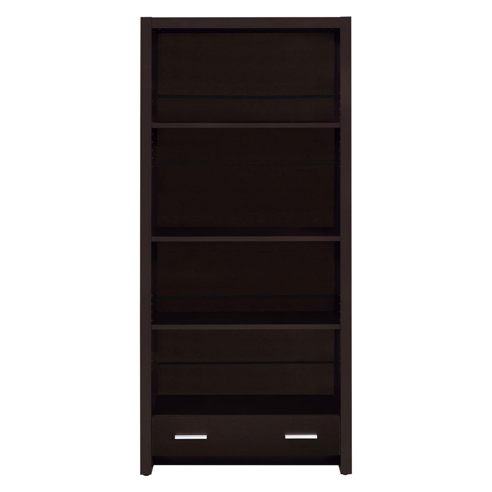 Skylar 5-shelf Bookcase with Storage Drawer Cappuccino 800905