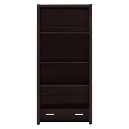 Skylar 5-shelf Bookcase with Storage Drawer Cappuccino 800905