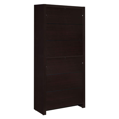 Skylar 5-shelf Bookcase with Storage Drawer Cappuccino 800905