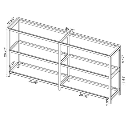 Kate 2-tier Bookcase Black Nickel 801018