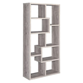 Theo 10-shelf Bookcase Grey Driftwood 801137