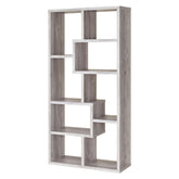 Theo 10-shelf Bookcase Grey Driftwood 801137