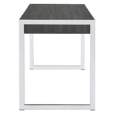 Wallice 2-drawer Writing Desk Weathered Grey and Chrome 801221