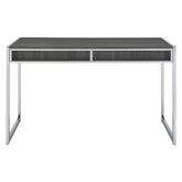 Wallice 2-drawer Writing Desk Weathered Grey and Chrome 801221