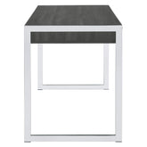 Wallice 2-drawer Writing Desk Weathered Grey and Chrome 801221