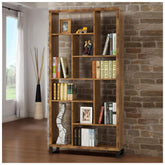 Delwin 10-shelf Bookcase Antique Nutmeg 801236