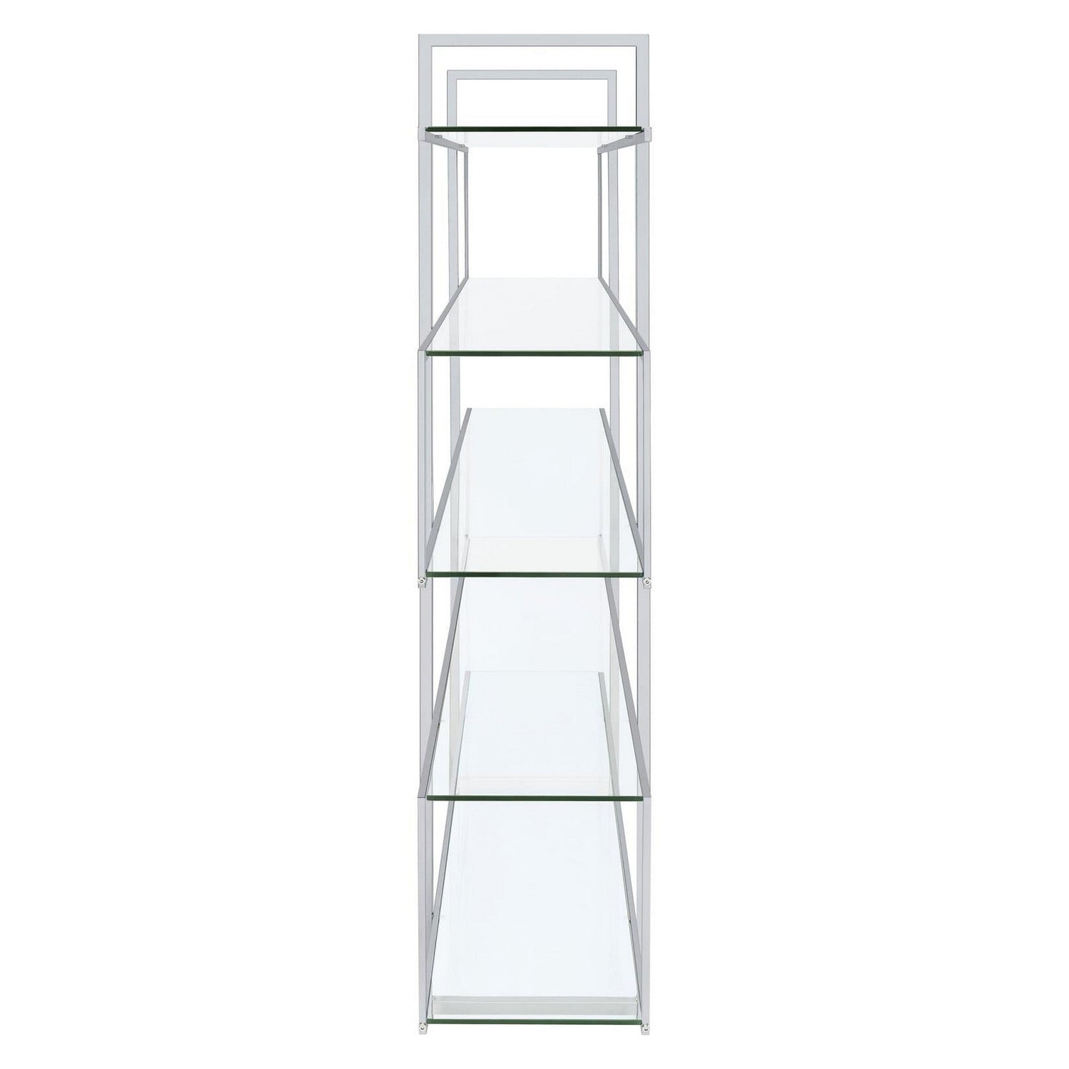 5-shelf Bookcase Chrome and Clear 801304