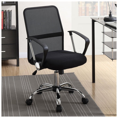 Gerta Office Chair with Mesh Backrest Black and Chrome 801319