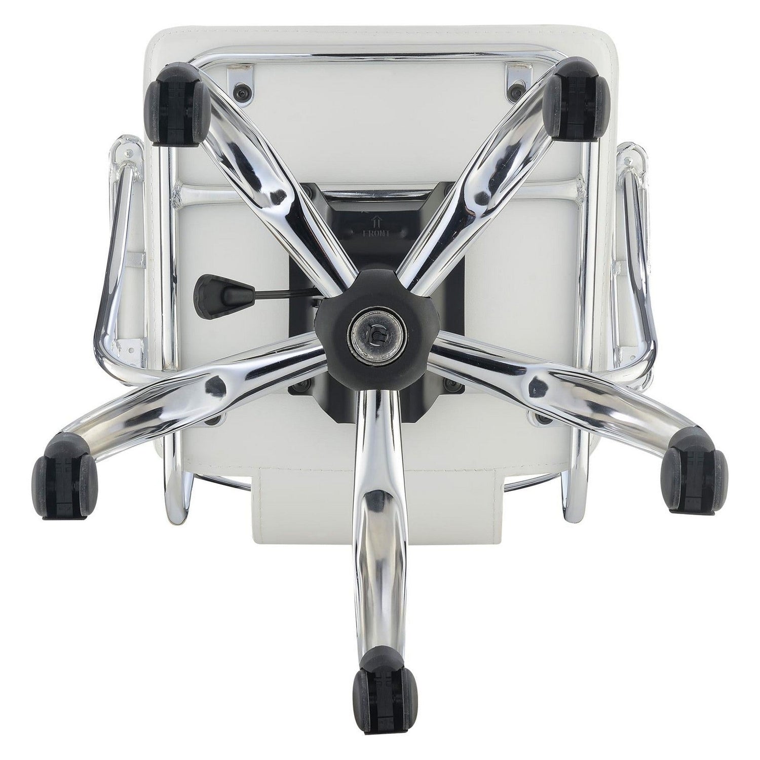 Himari Adjustable Height Office Chair White and Chrome 801363