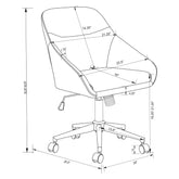 Jackman Upholstered Office Chair with Casters 801422