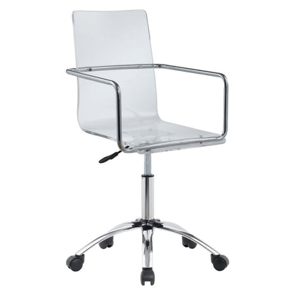 Amaturo Office Chair with Casters Clear and Chrome 801436