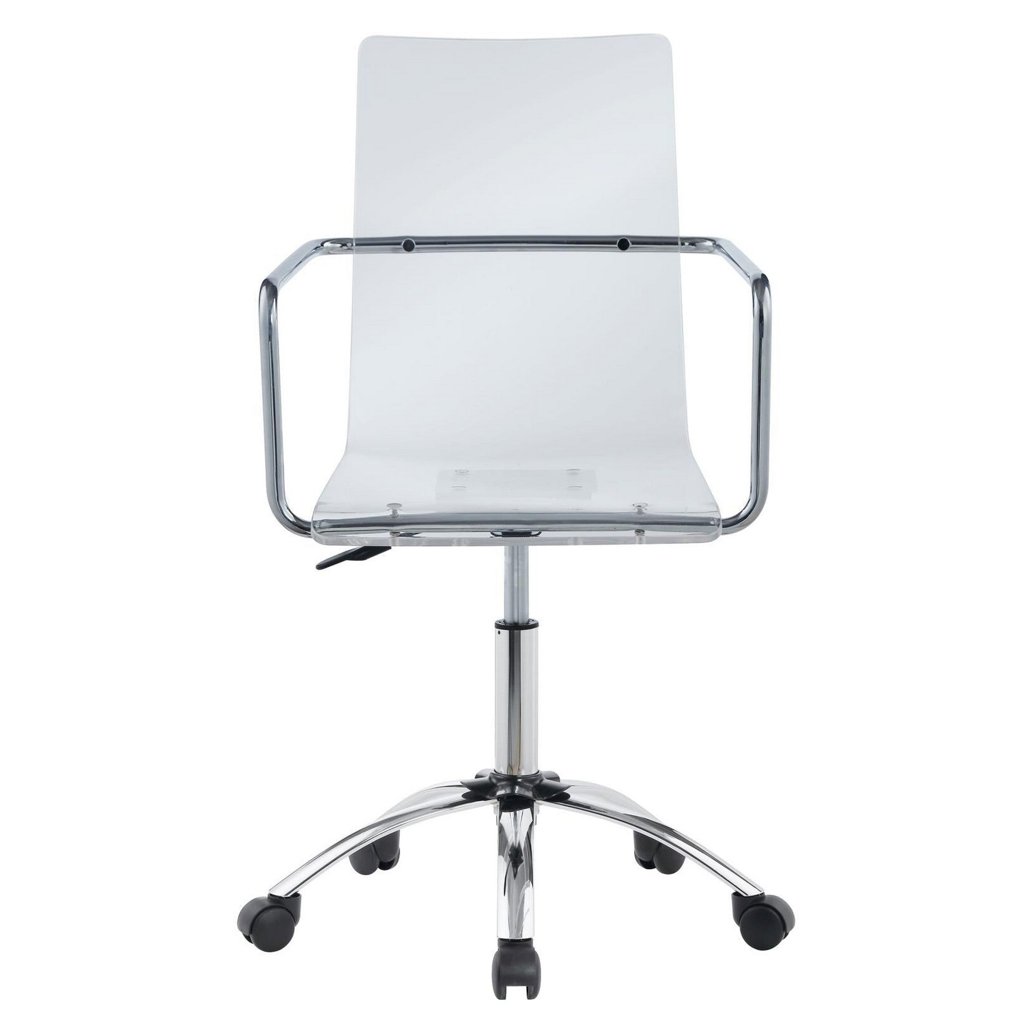 Amaturo Office Chair with Casters Clear and Chrome 801436