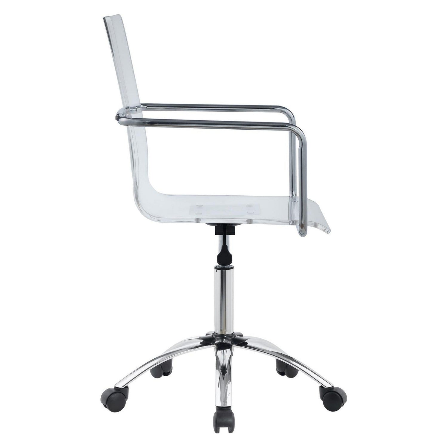 Amaturo Office Chair with Casters Clear and Chrome 801436