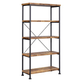 Analiese 4-shelf Bookcase Antique Nutmeg 801542