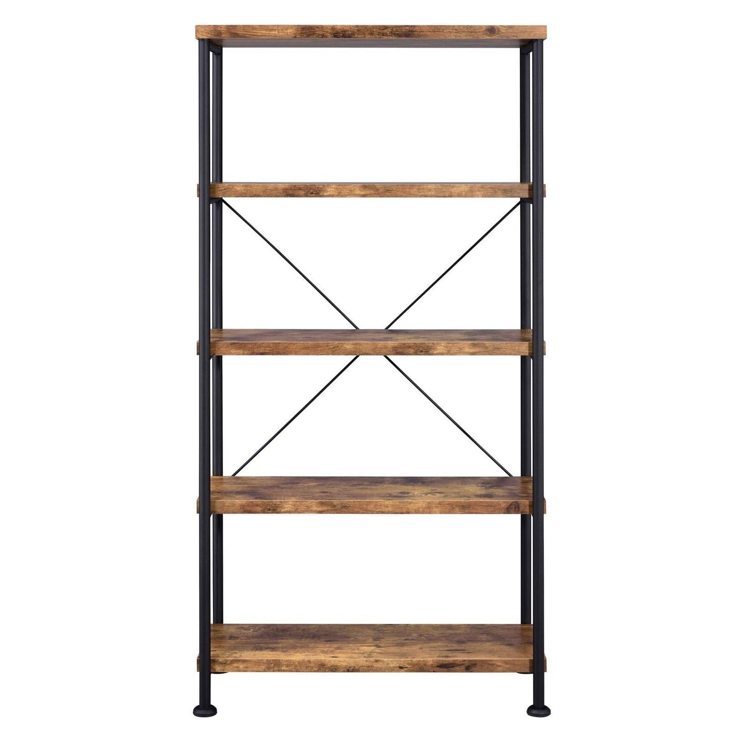 Analiese 4-shelf Bookcase Antique Nutmeg 801542