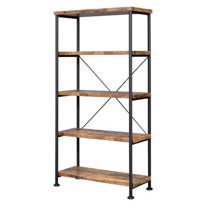 Analiese 4-shelf Bookcase Antique Nutmeg 801542