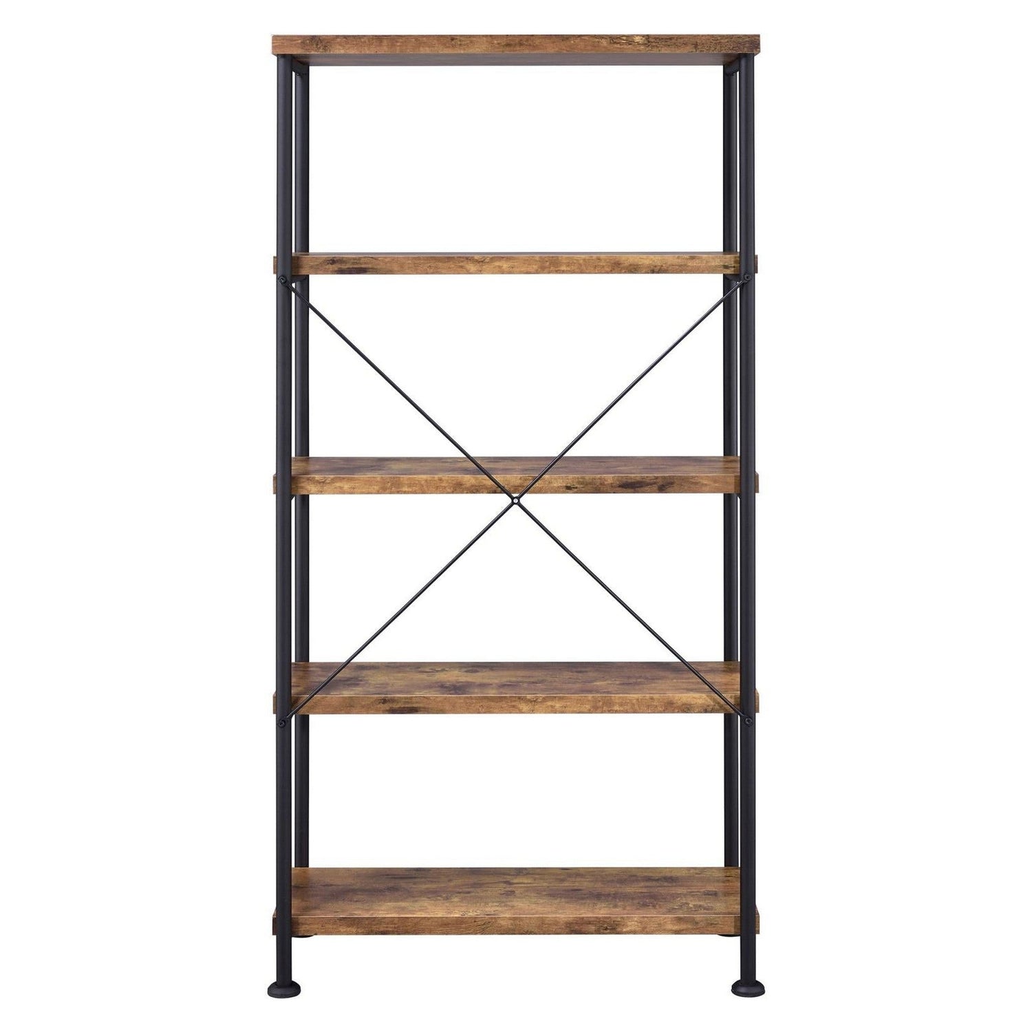 Analiese 4-shelf Bookcase Antique Nutmeg 801542