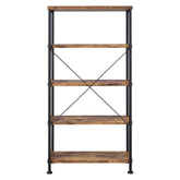 Analiese 4-shelf Bookcase Antique Nutmeg 801542