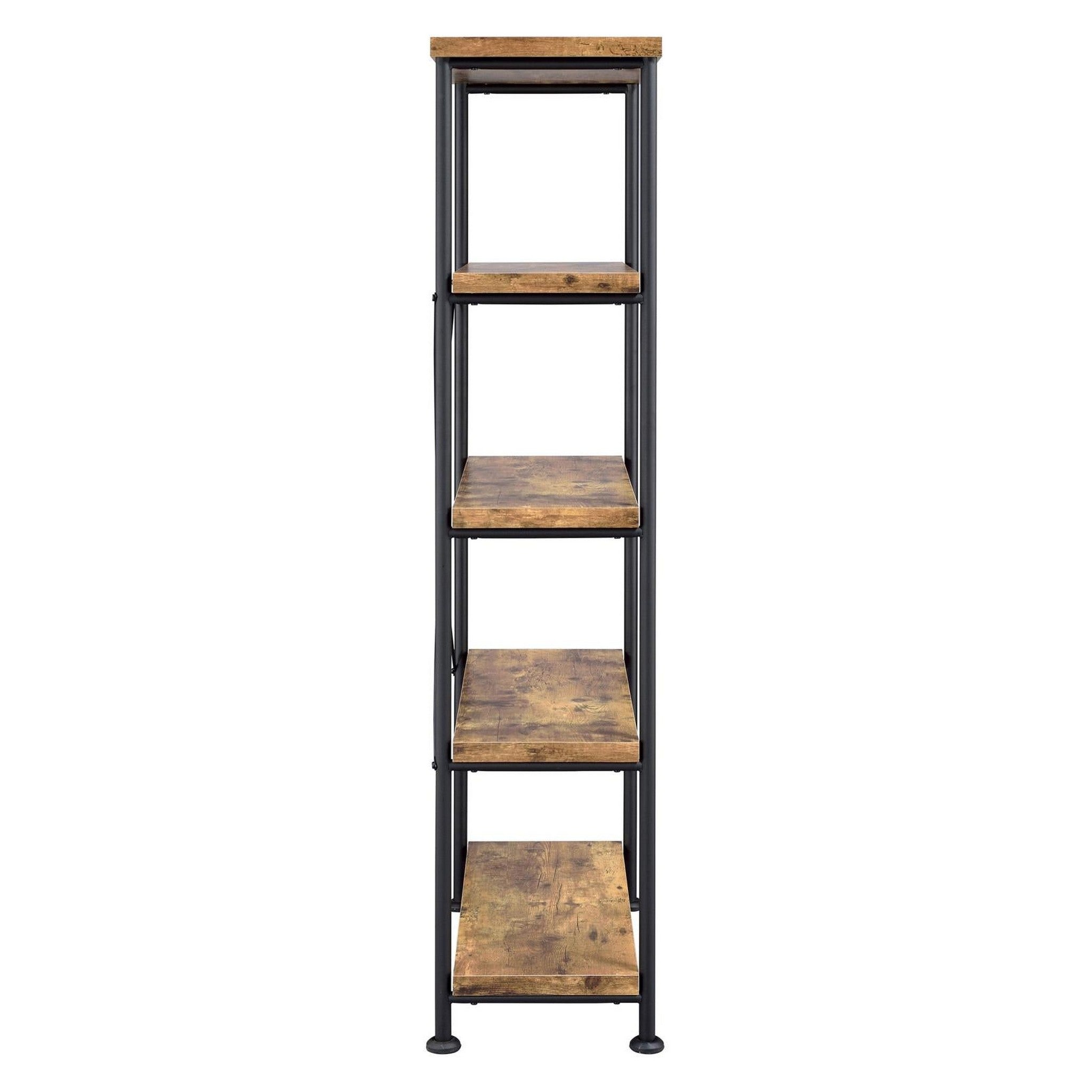 Analiese 4-shelf Bookcase Antique Nutmeg 801542