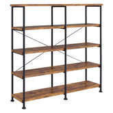 Analiese 4-shelf Open Bookcase Antique Nutmeg 801543