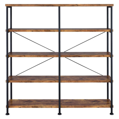 Analiese 4-shelf Open Bookcase Antique Nutmeg 801543