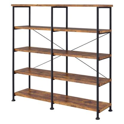 Analiese 4-shelf Open Bookcase Antique Nutmeg 801543