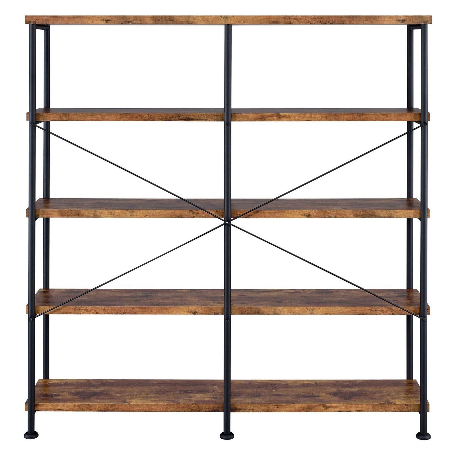 Analiese 4-shelf Open Bookcase Antique Nutmeg 801543