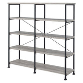 Analiese 4-shelf Open Bookcase Grey Driftwood 801544