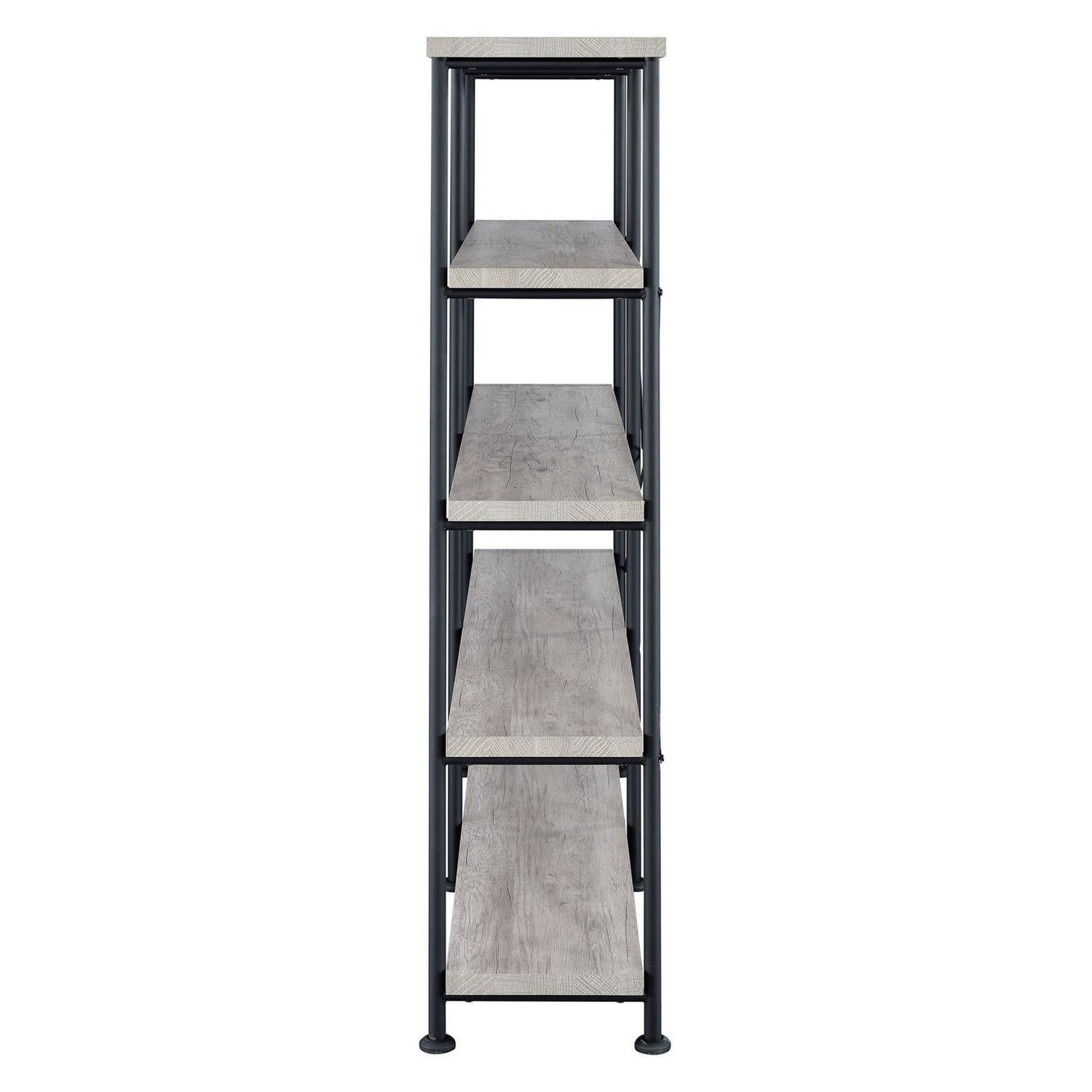 Analiese 4-shelf Open Bookcase Grey Driftwood 801544