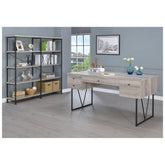 Analiese 4-shelf Open Bookcase Grey Driftwood 801544