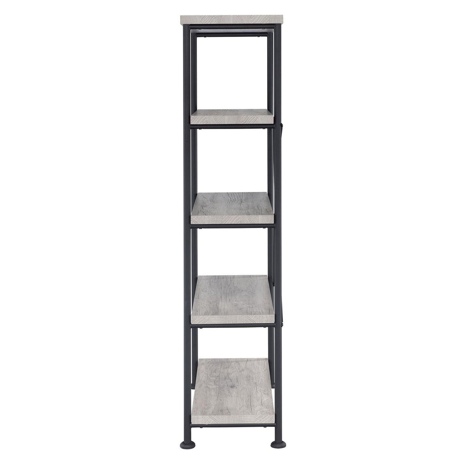 Analiese 4-shelf Bookcase Grey Driftwood 801546